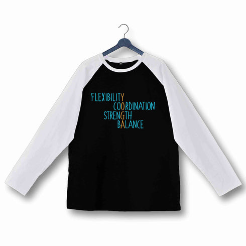 Yoga Fitness Yoga BENEFITS OF YOGA Custom Printed Graphic Design Raglan T-Shirt for Women